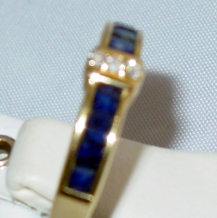 Briljant-saffierring